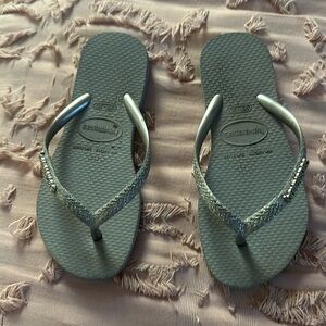 Silver glitter Havaianas